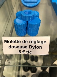 MOLETTE DE REGLAGE DOSEUSE DYLON